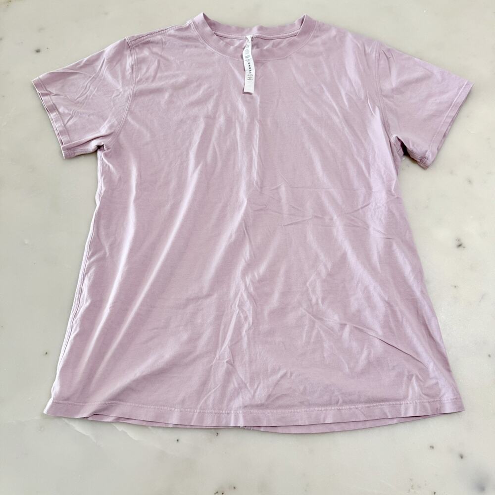 Lululemon All Yours Tee Size 6 T-Shirt Pink Short Sleeve Yoga Workout Top Casual